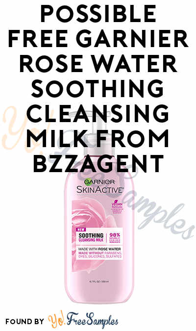 Possible FREE Garnier Rose Water Soothing Cleansing Milk From BzzAgent