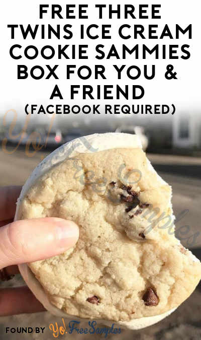 Win FREE Three Twins Ice Cream Cookie Sammies Box For You &  A Friend  (Facebook Required)