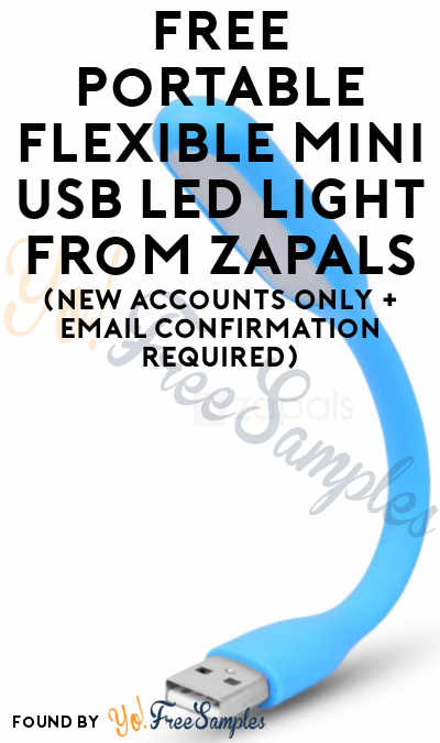 FREE Portable Flexible Mini USB LED Light From Zapals (New Accounts Only + Email Confirmation Required)