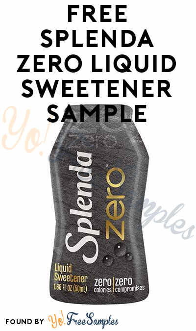 FREE SPLENDA ZERO Liquid Sweetener Sample