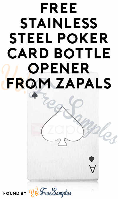 FREE Stainless Steel Poker Card Bottle Opener From Zapals (New Accounts Only + Email Confirmation Required) [Verified Received By Mail]