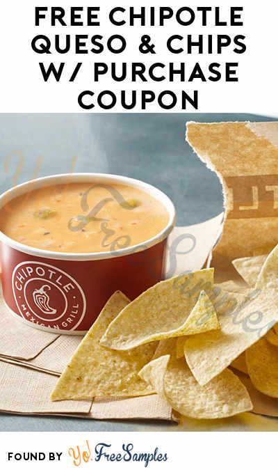 FREE Chipotle Chips & Queso Coupon With Purchase (Mobile Number Required)