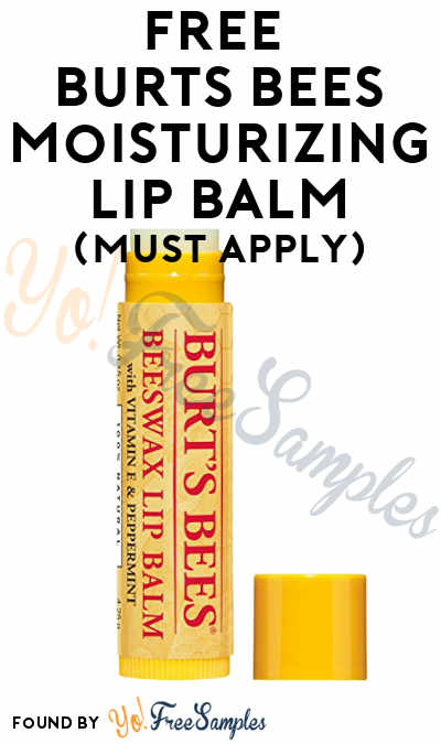 FREE Burts Bees Moisturizing Lip Balm At Trybe (Survey Required)
