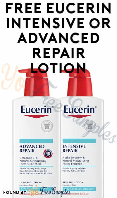 Goes Fast, Today (11/21) Only: FREE Eucerin Intensive or Advanced Repair Lotion ($12.59 Value) From Dr. Oz At 12PM EST / 11AM CST / 9AM PST