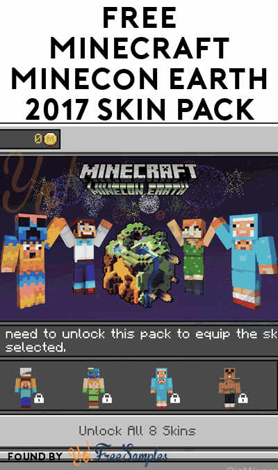 Free Minecraft Minecon Earth 17 Skin Pack For Xbox One Xbox 360 Ps Vita Ps3 Ps4 Yo Free Samples