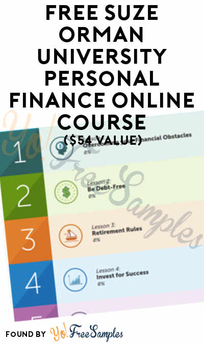 FREE Suze Orman University Personal Finance Online Course ($54 Value)