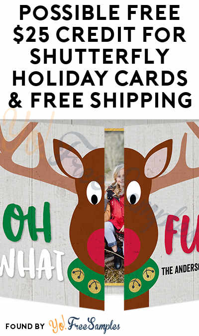 Possible FREE $25 Credit For Shutterfly Holiday Cards & FREE Shipping For Toys R Us & Babies R Us Customers