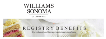 Williams Sonoma Wedding Registry