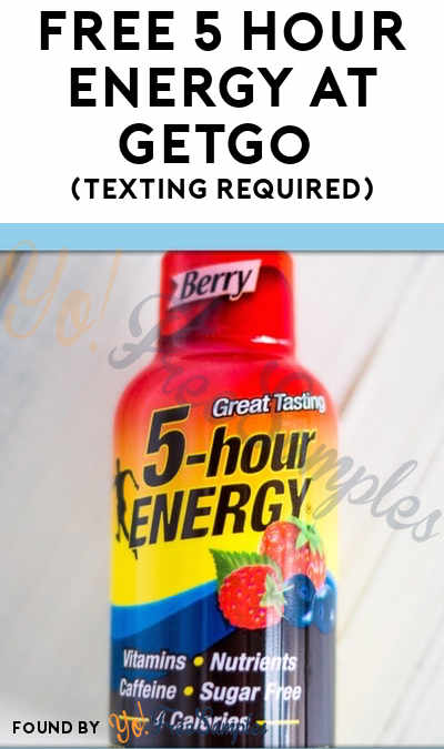 FREE 5 Hour Energy At GetGo (Texting Required)