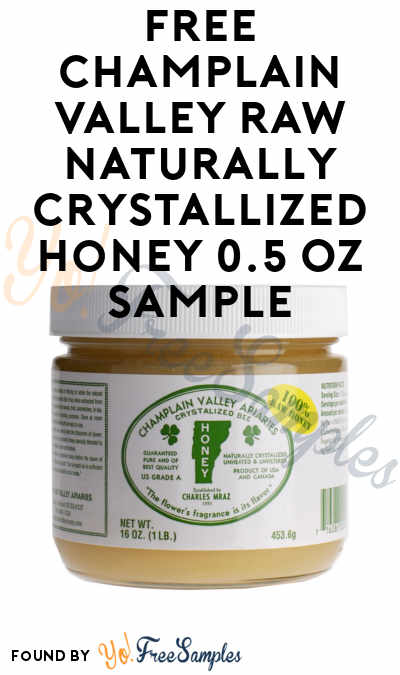 FREE Champlain Valley Raw Naturally Crystallized Honey 0.5 Oz Sample