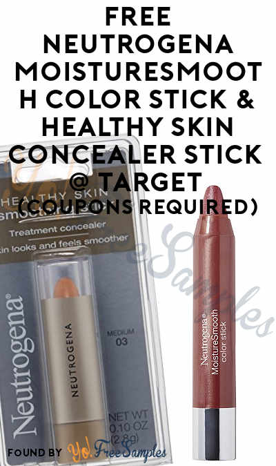FREE Neutrogena Moisturesmooth Color Stick & Healthy Skin Concealer Stick At Target (Coupons Required)
