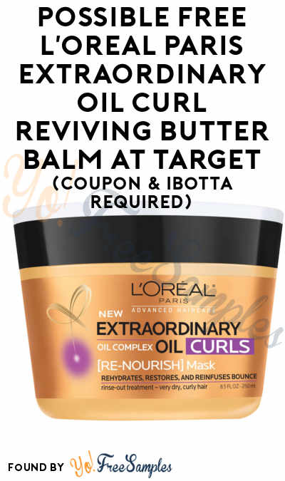 Possible FREE L’Oreal Paris Elvive Extraordinary Oil Curl Reviving Butter Balm At Target (Coupon & Ibotta Required)