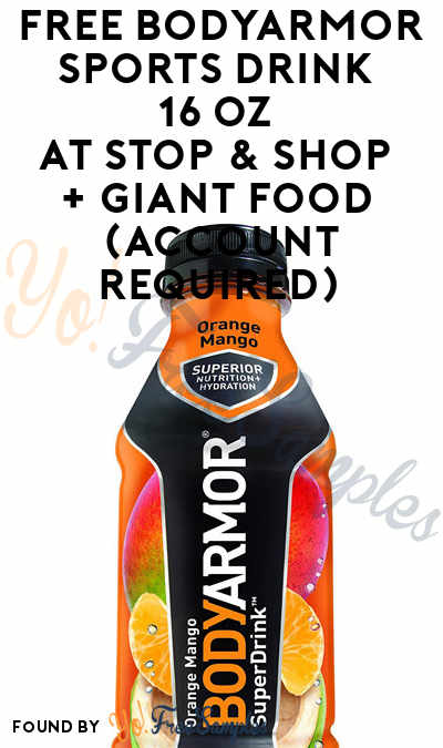 TODAY ONLY: FREE BODYARMOR Sports Drink 16 oz At Stop & Shop + Giant Food (Account Required)