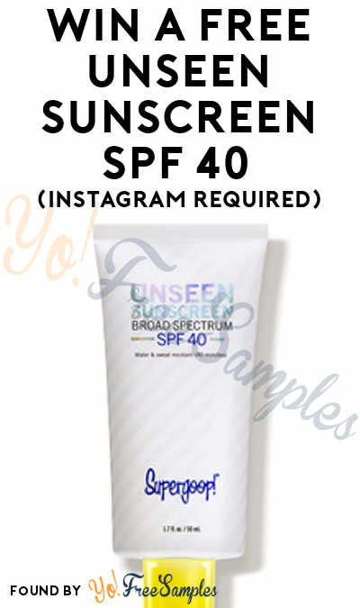 Win A FREE Unseen Sunscreen SPF 40 (Instagram Required)