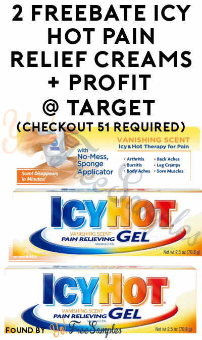 2 FREEBATE Icy Hot Pain Relief Creams + Profit At Target (Checkout 51 Required)