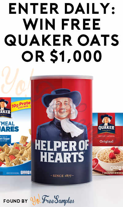 Enter Daily: Win FREE Quaker Oats or $1,000 Cash