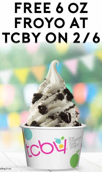 FREE 6 oz Froyo At TCBY On 2/6