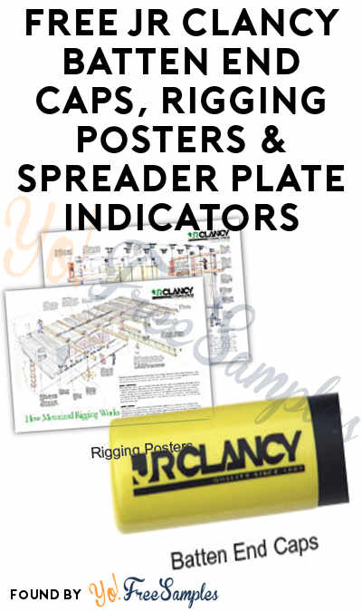 FREE JR Clancy Batten End Caps, Rigging Posters & Spreader Plate Indicators (Company Name Required)
