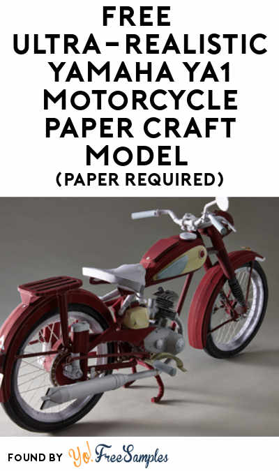 FREE Ultra-Realistic Yamaha YA1 Motorcycle Paper Craft Model (Paper Required)