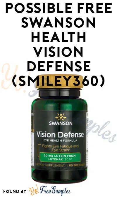 Possible FREE Swanson Health Vision Defense (Smiley360)