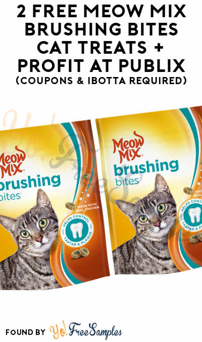 2 FREE Meow Mix Brushing Bites Cat Treats + Profit At Publix (Coupons & Ibotta Required)