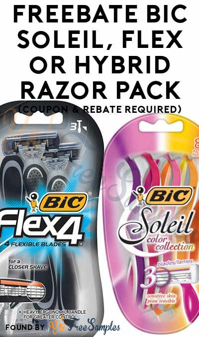 FREEBATE BIC Soleil, Flex or Hybrid Razor Pack At Most Stores (Coupon & Rebate Required)