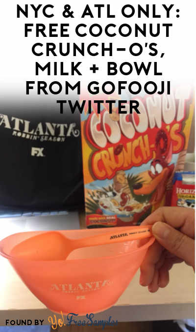 Select Cities Only: FREE Coconut Crunch-O’s, Milk + Bowl From GoFooji Twitter