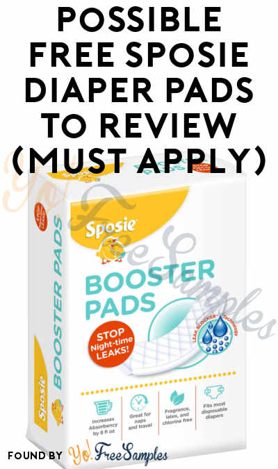 Possible FREE Sposie Diaper Pads To Review (Must Apply)