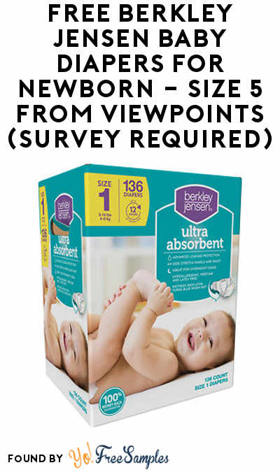 FREE Berkley Jensen Baby Diapers For Newborn – Size 5 From ViewPoints (Survey Required)
