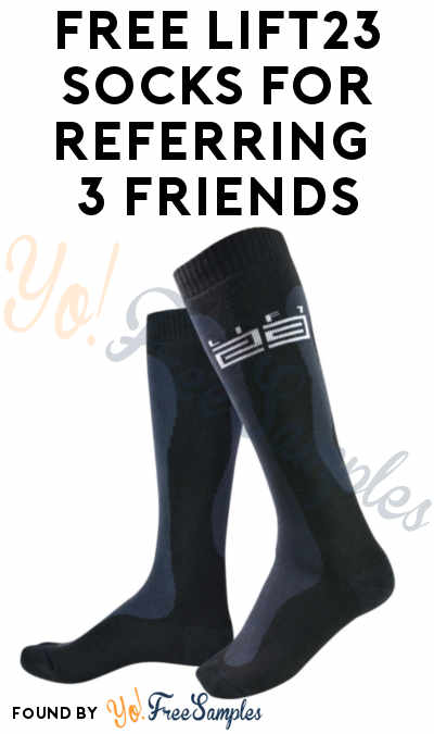 FREE Lift23 Socks For Referring 3 Friends