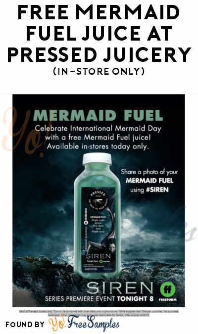 TODAY (3/29) ONLY: FREE Mermaid Fuel Juice At Pressed Juicery (In-Store Only)