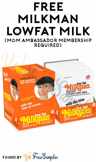 FREE Milkman Lowfat Milk (Mom Ambassador Membership Required)