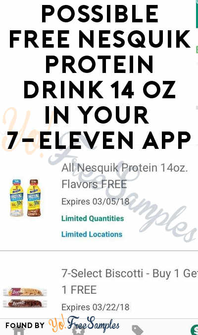Possible FREE Nesquik Protein Drink 14 oz In Your 7-Eleven App