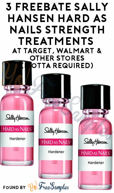 3 FREEBATE Sally Hansen Hard As Nails Strength Treatments At Target, Walmart & Other Stores (Ibotta Required)