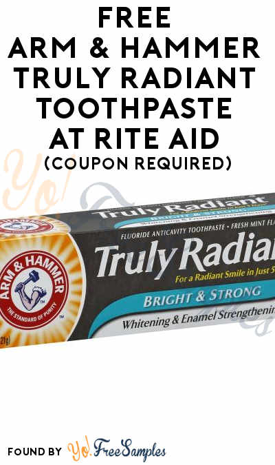 FREE Arm & Hammer Truly Radiant Bright & Strong Toothpaste At Rite Aid (Coupon Required)