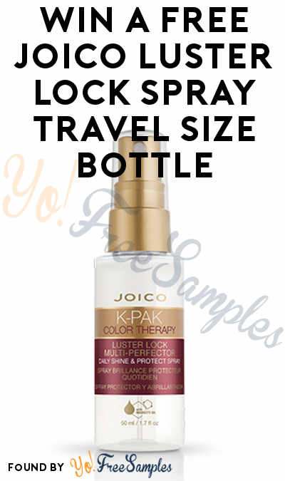 Win A FREE Joico Luster Lock Spray Travel Size Bottle