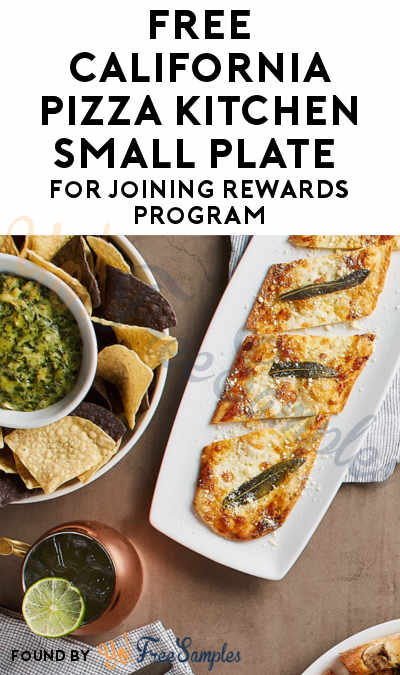 FREE California Pizza Kitchen Small Plate For Joining Rewards Program