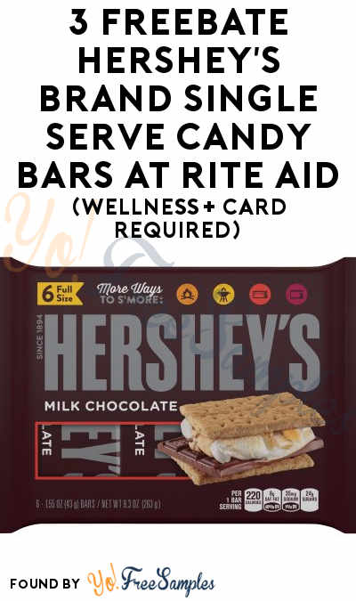 3 FREEBATE Hershey’s Brand Single-Serve Candy Bars At Rite Aid (Wellness+ Card Required)