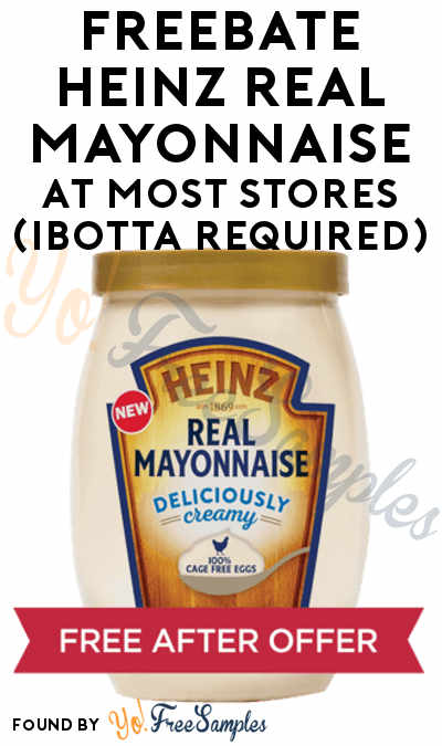 FREEBATE Heinz Real Mayonnaise At Most Stores (Ibotta Required)