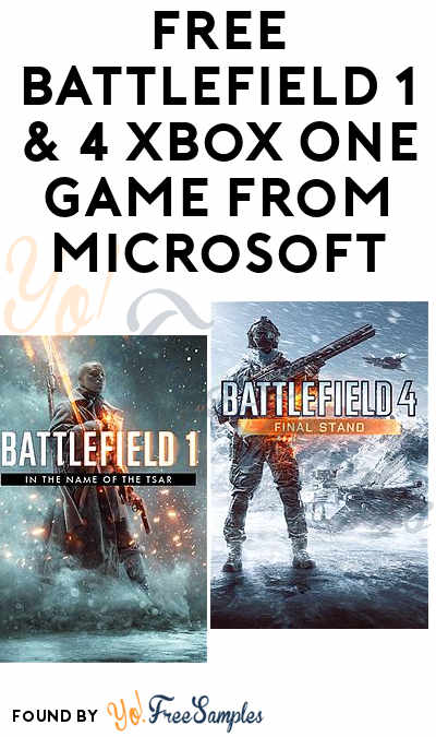 FREE Battlefield 1 & 4 Xbox One Game From Microsoft