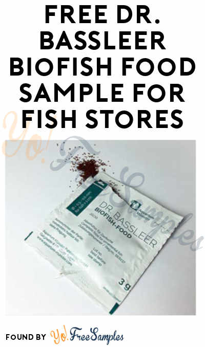 FREE Dr. Bassleer Biofish Food Sample For Fish Stores