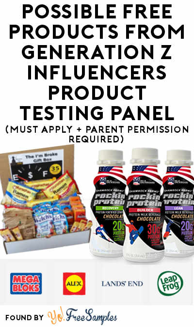 Possible FREE Products From Generation Z Influencers Product Testing Panel (Must Apply + Parent Permission Required)