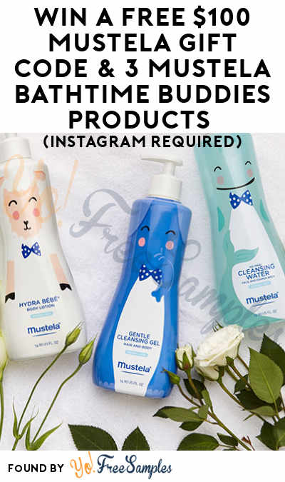 Win A FREE $100 Mustela Gift Code & 3 Mustela Bathtime Buddies Products (Instagram Required)