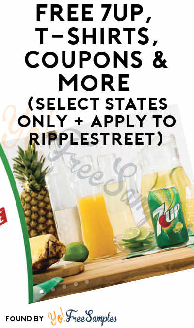 FREE 7UP, T-Shirts, Coupons & More (Select States Only + Apply To RippleStreet)