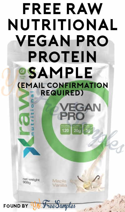 FREE Raw Nutritional Vegan Pro Protein Sample (Email Confirmation Required)