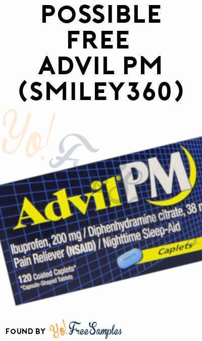 Possible FREE Advil PM (Smiley360)
