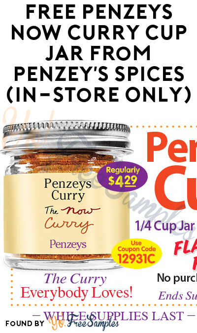 FREE Penzeys Now Curry Cup Jar From Penzey’s Spices (In-Store Only)