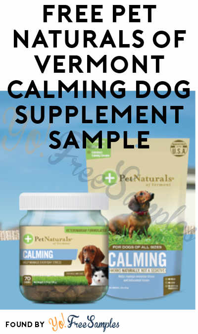 FREE Pet Naturals of Vermont Calming Dog Supplement Sample