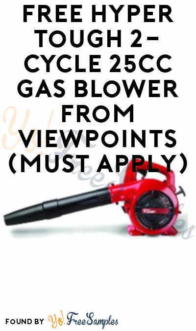 FREE Hyper Tough 2-Cycle 25cc Gas Blower From ViewPoints (Must Apply)