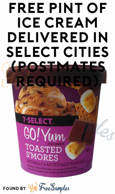 FREE Pint Of Ice Cream Delivered In Select Cities (PostMates Required)